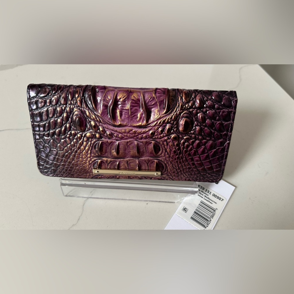 Brahmin Ady fig Jam Crocodile Embossed Wallet